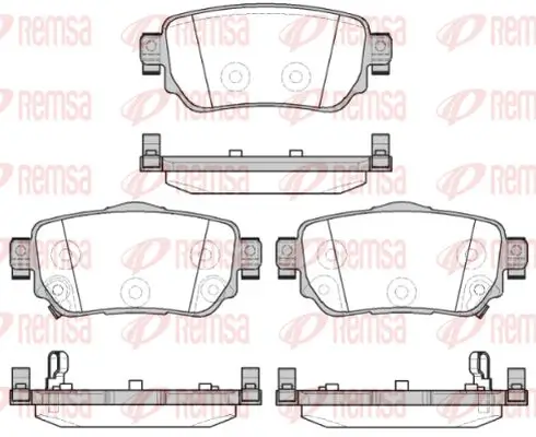 Bremsbelagsatz, Scheibenbremse Hinterachse KAWE 1582 02