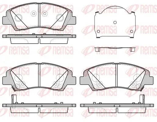 Bremsbelagsatz, Scheibenbremse Vorderachse KAWE 1583 02 Bild Bremsbelagsatz, Scheibenbremse Vorderachse KAWE 1583 02