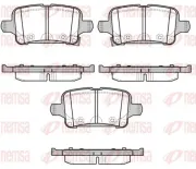 Bremsbelagsatz, Scheibenbremse Hinterachse KAWE 1628 02