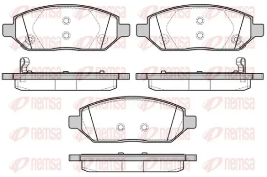Bremsbelagsatz, Scheibenbremse Vorderachse KAWE 1674 02 Bild Bremsbelagsatz, Scheibenbremse Vorderachse KAWE 1674 02