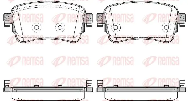 Bremsbelagsatz, Scheibenbremse Hinterachse KAWE 1720 00