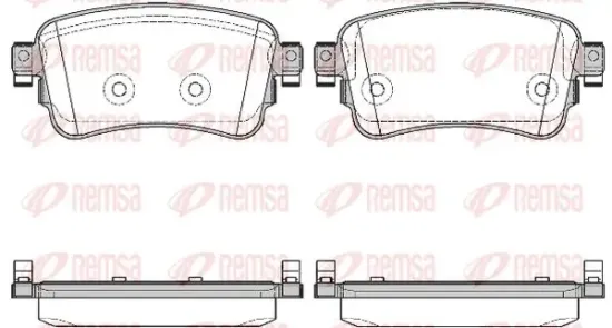 Bremsbelagsatz, Scheibenbremse Hinterachse KAWE 1720 00 Bild Bremsbelagsatz, Scheibenbremse Hinterachse KAWE 1720 00