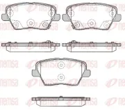 Bremsbelagsatz, Scheibenbremse Hinterachse KAWE 1784 02