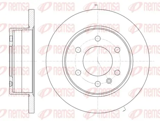 Bremsscheibe Hinterachse KAWE 61035 00 Bild Bremsscheibe Hinterachse KAWE 61035 00