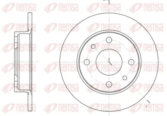 Bremsscheibe Hinterachse Vorderachse KAWE 6110 00 Bild Bremsscheibe Hinterachse Vorderachse KAWE 6110 00