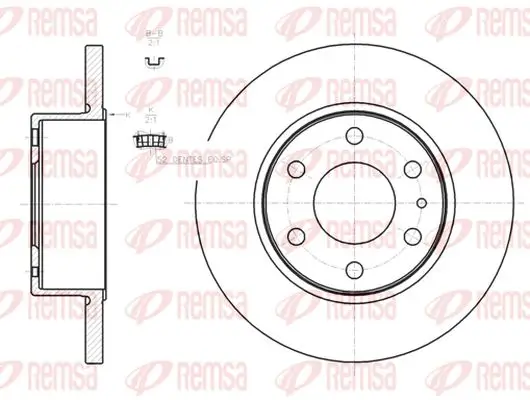 Bremsscheibe Hinterachse KAWE 61274 00 Bild Bremsscheibe Hinterachse KAWE 61274 00