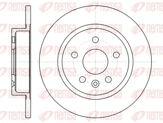 Bremsscheibe Hinterachse KAWE 61316 00 Bild Bremsscheibe Hinterachse KAWE 61316 00