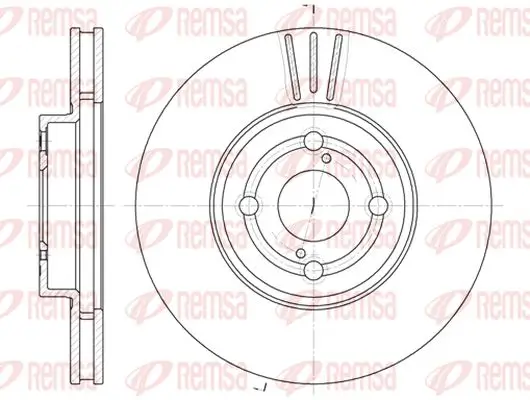 Bremsscheibe Vorderachse KAWE 6703 10