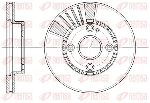 Bremsscheibe Vorderachse KAWE 6834 10