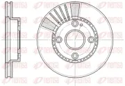 Bremsscheibe Vorderachse KAWE 6834 10