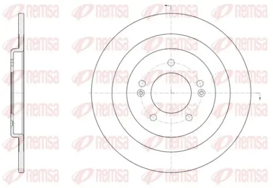 Bremsscheibe Hinterachse KAWE 61437 00 Bild Bremsscheibe Hinterachse KAWE 61437 00