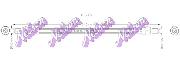 Bremsschlauch Hinterachse links rechts KAWE H3746