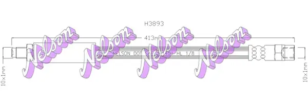 Bremsschlauch Hinterachse links rechts KAWE H3893