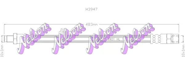 Bremsschlauch Vorderachse links rechts KAWE H3947