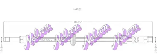 Bremsschlauch Vorderachse links rechts KAWE H4091 Bild Bremsschlauch Vorderachse links rechts KAWE H4091
