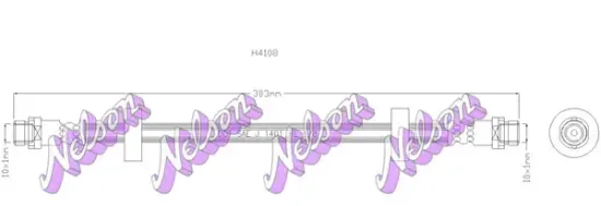 Bremsschlauch Hinterachse links rechts KAWE H4108 Bild Bremsschlauch Hinterachse links rechts KAWE H4108