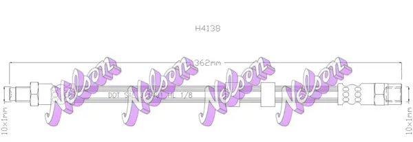 Bremsschlauch Vorderachse links rechts KAWE H4138