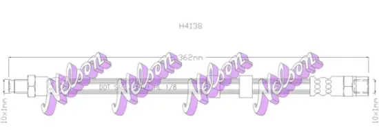Bremsschlauch Vorderachse links rechts KAWE H4138 Bild Bremsschlauch Vorderachse links rechts KAWE H4138