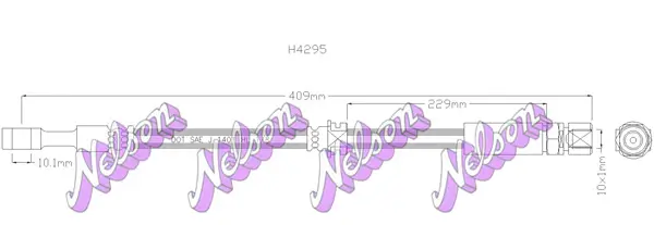 Bremsschlauch Vorderachse links rechts KAWE H4295