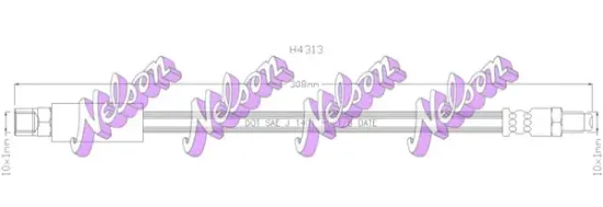 Bremsschlauch Hinterachse links rechts KAWE H4313 Bild Bremsschlauch Hinterachse links rechts KAWE H4313