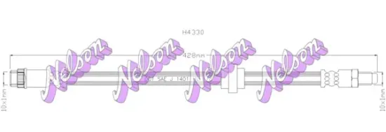 Bremsschlauch Vorderachse links rechts KAWE H4330 Bild Bremsschlauch Vorderachse links rechts KAWE H4330
