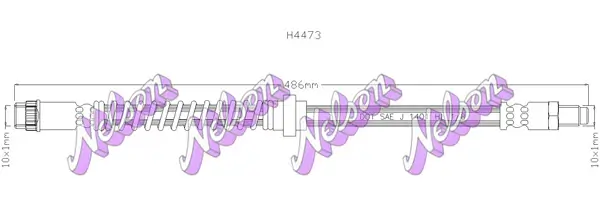 Bremsschlauch Vorderachse links rechts KAWE H4473