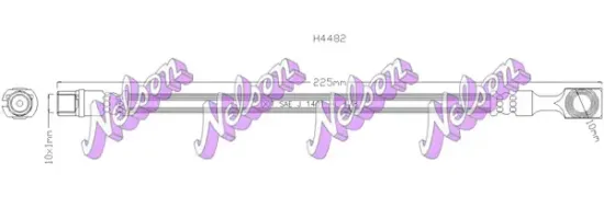 Bremsschlauch Hinterachse außen links rechts KAWE H4482 Bild Bremsschlauch Hinterachse außen links rechts KAWE H4482
