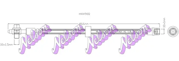 Bremsschlauch Vorderachse links rechts KAWE H4490Q