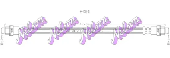 Bremsschlauch Hinterachse innen links rechts KAWE H4502 Bild Bremsschlauch Hinterachse innen links rechts KAWE H4502