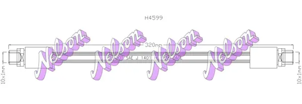 Bremsschlauch Vorderachse links rechts KAWE H4599