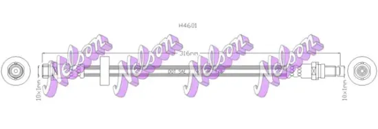 Bremsschlauch Hinterachse links rechts KAWE H4601 Bild Bremsschlauch Hinterachse links rechts KAWE H4601