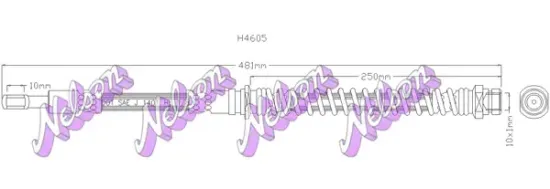 Bremsschlauch Vorderachse links rechts KAWE H4605 Bild Bremsschlauch Vorderachse links rechts KAWE H4605