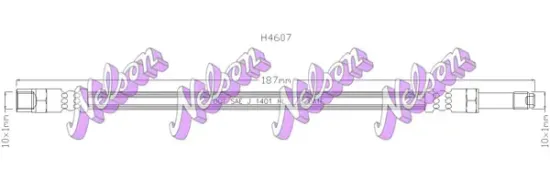 Bremsschlauch Hinterachse außen links rechts KAWE H4607 Bild Bremsschlauch Hinterachse außen links rechts KAWE H4607