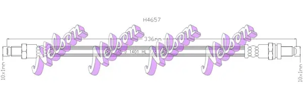Bremsschlauch Hinterachse links rechts KAWE H4657