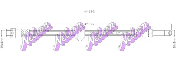Bremsschlauch Vorderachse links rechts KAWE H4693
