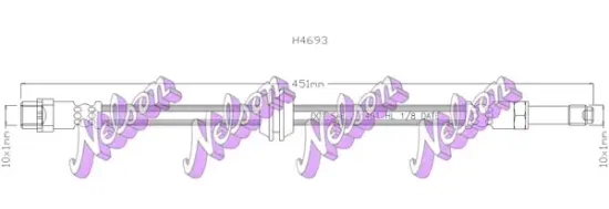 Bremsschlauch Vorderachse links rechts KAWE H4693 Bild Bremsschlauch Vorderachse links rechts KAWE H4693