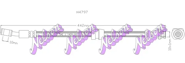 Bremsschlauch Vorderachse links rechts KAWE H4797