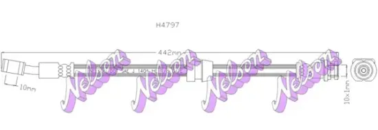 Bremsschlauch Vorderachse links rechts KAWE H4797 Bild Bremsschlauch Vorderachse links rechts KAWE H4797