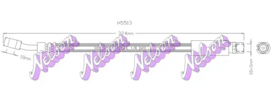 Bremsschlauch Vorderachse links rechts KAWE H5513 Bild Bremsschlauch Vorderachse links rechts KAWE H5513
