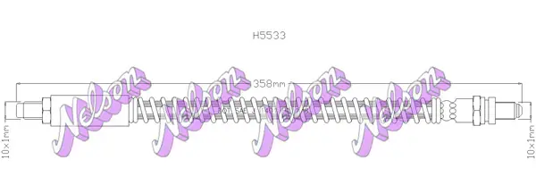 Bremsschlauch Hinterachse links rechts KAWE H5533