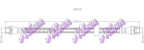 Bremsschlauch Vorderachse links rechts KAWE H5579