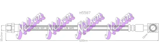 Bremsschlauch Vorderachse links rechts KAWE H5587 Bild Bremsschlauch Vorderachse links rechts KAWE H5587