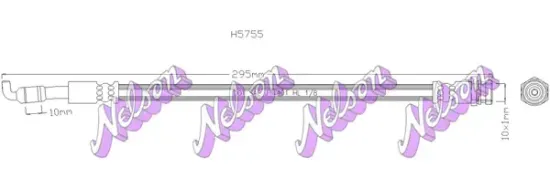 Bremsschlauch Hinterachse links rechts KAWE H5755 Bild Bremsschlauch Hinterachse links rechts KAWE H5755