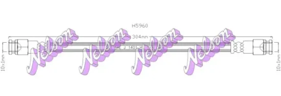 Bremsschlauch Hinterachse links rechts KAWE H5960 Bild Bremsschlauch Hinterachse links rechts KAWE H5960