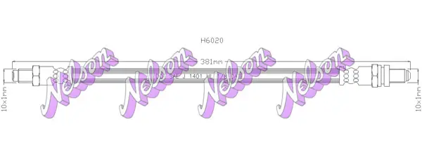 Bremsschlauch Hinterachse links rechts KAWE H6020