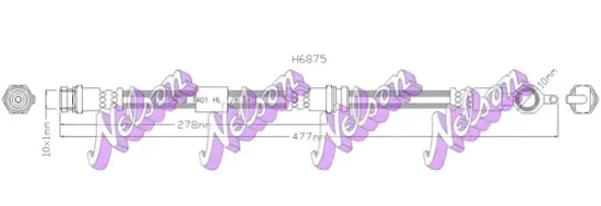 Bremsschlauch Vorderachse links rechts KAWE H6875 Bild Bremsschlauch Vorderachse links rechts KAWE H6875