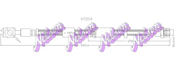Bremsschlauch Vorderachse links rechts KAWE H7214