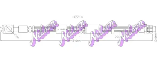 Bremsschlauch Vorderachse links rechts KAWE H7214 Bild Bremsschlauch Vorderachse links rechts KAWE H7214