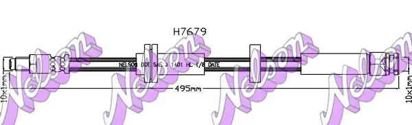 Bremsschlauch Hinterachse links rechts KAWE H7679