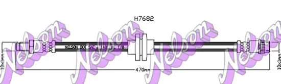 Bremsschlauch Vorderachse links rechts KAWE H7682 Bild Bremsschlauch Vorderachse links rechts KAWE H7682